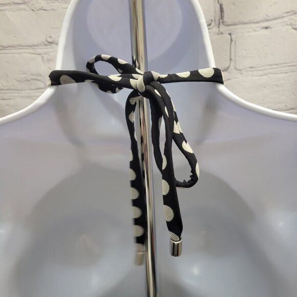 Coco Reef Aura Mesh Ruffle High Neck Polka Dot Cropped Tankini Top - Picture 4 of 6